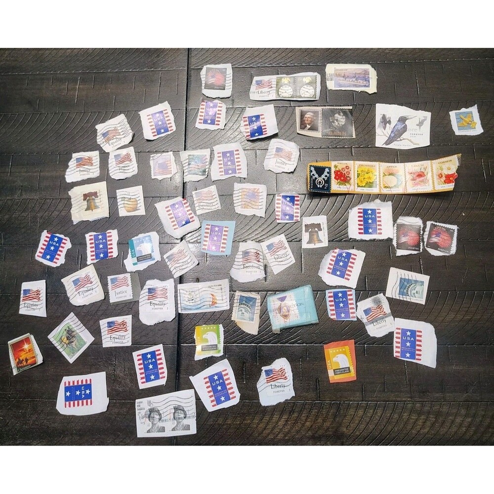Stamp Collection Lot USA Forever Eagle Flag Birds Flowers Johnny Cash Washington